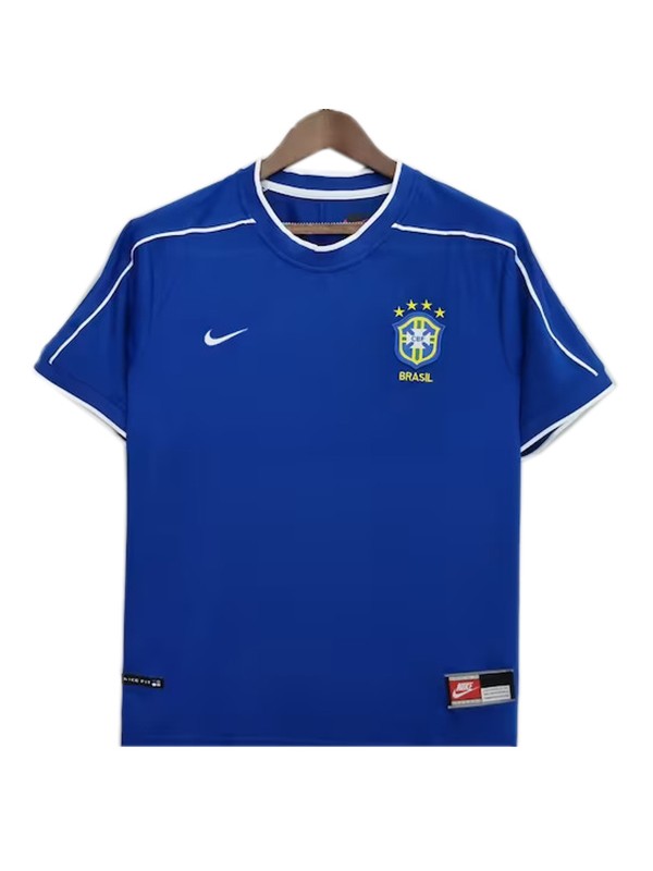 Brazil trasferta maglia retrò da uomo seconda divisa da calcio maglia sportiva da calcio 1998